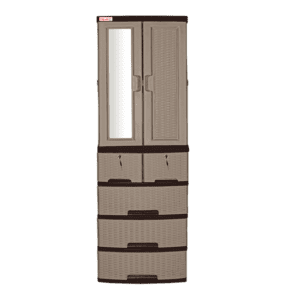 Armario Forte 4N Rattan con Llavin Combinado Cocoa