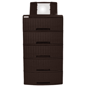 Gavetero Vanity Rattan 5N Cafe