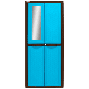 Ropero Clásico Rattan 3 Repisas Azul Eléctrico